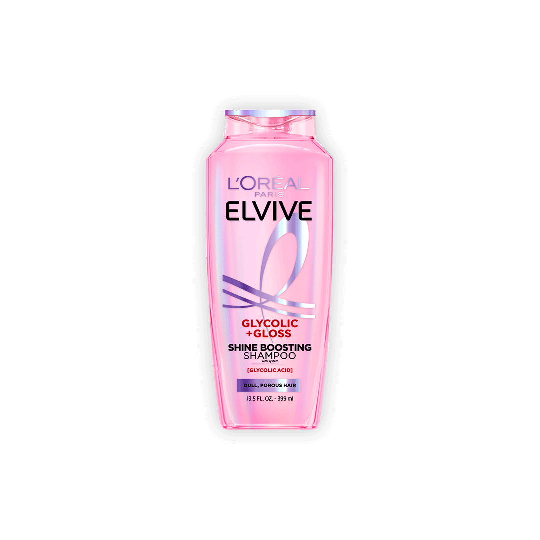 L’Oréal Paris Elvive Glycolic + Gloss Shine Boosting Shampoo – Glycolic Acid Hair Cleanser for Ultra Shine & 14x Smoother Hair