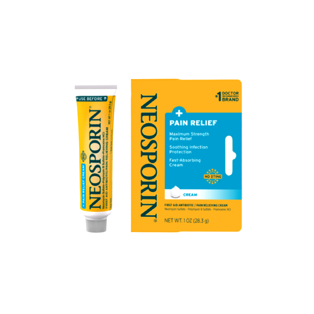 Neosporin Pain Relief Cream 1oz – Fast Absorbing Infection Protection for Cuts, Burns & Scrapes