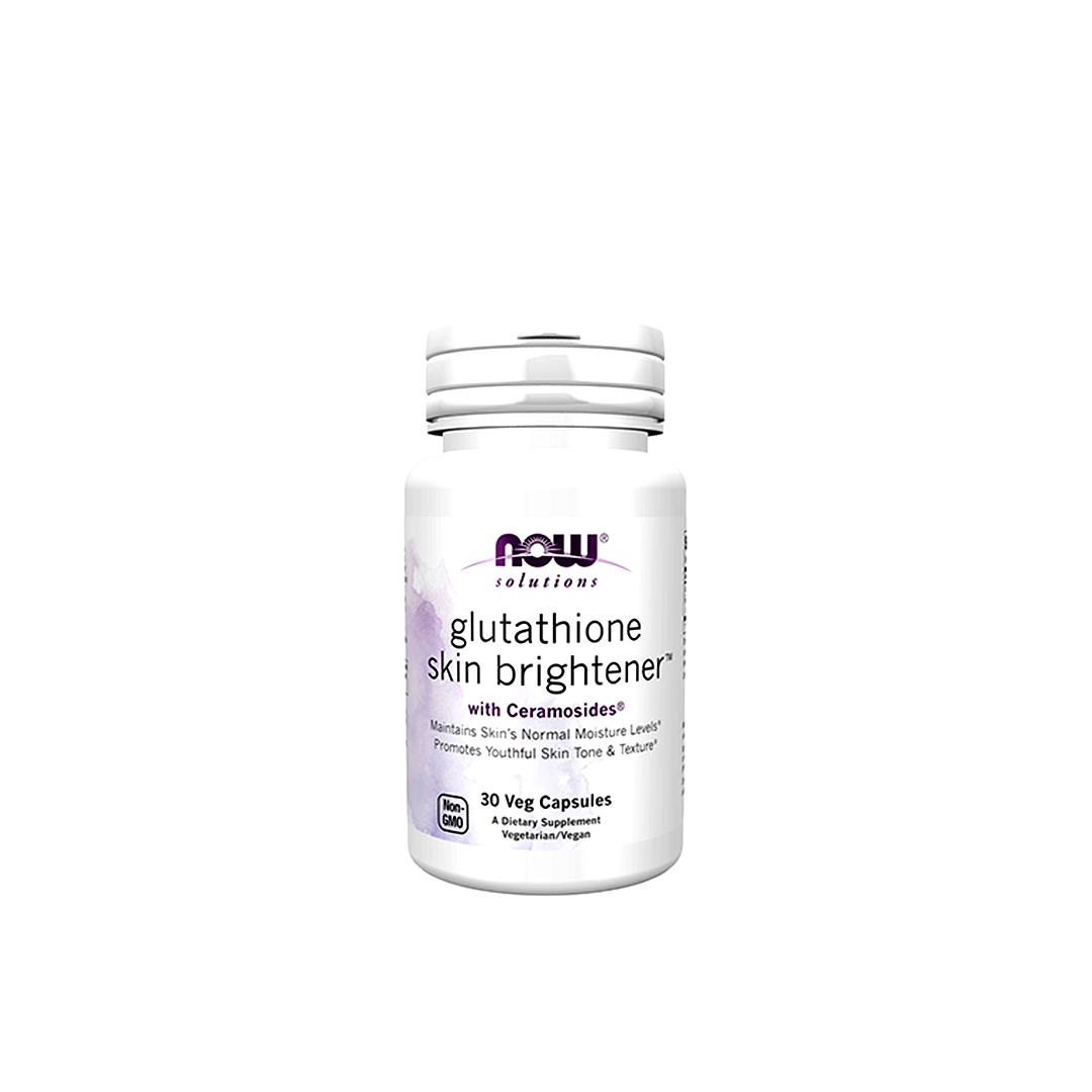 NOW Solutions Glutathione Skin Brightener with Ceramosides – 30 Veg Capsules | Skin Glow & Hydration