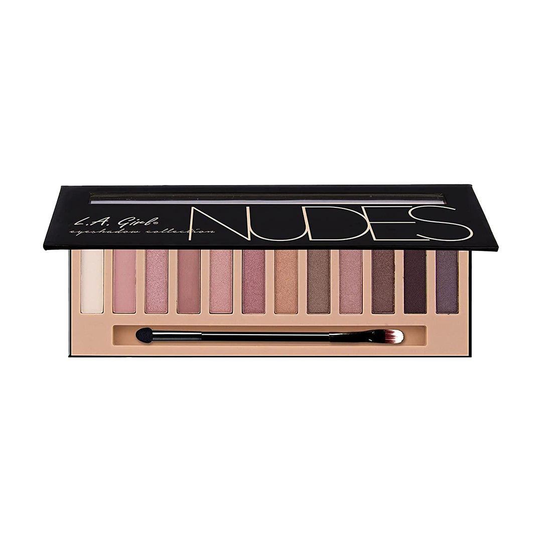 L.A. Girl Beauty Brick Nudes Eyeshadow Palette 0.42oz – 12 Nude Shades | Matte & Shimmer | Everyday Eye Makeup