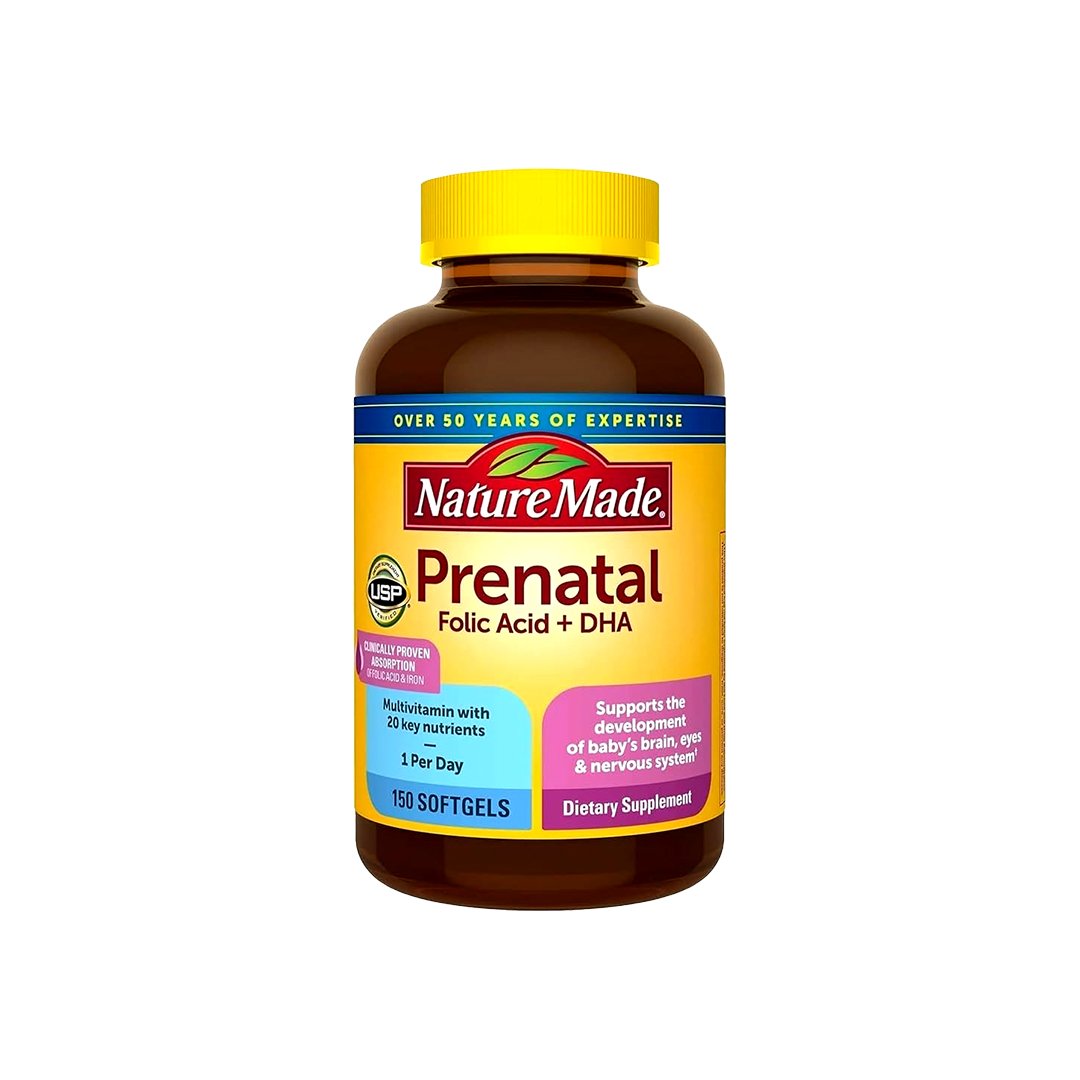Nature Made Prenatal + DHA 200mg Multivitamin – 150 Softgels