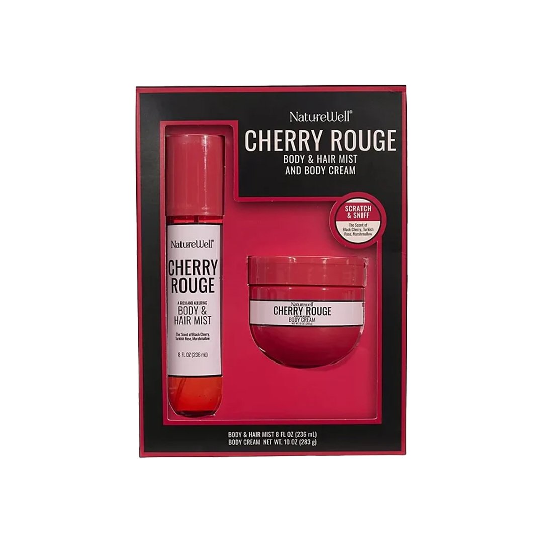 NatureWell Cherry Rouge Body & Hair Mist and Body Cream Kit