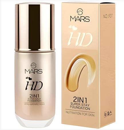 MARS HD 2 In 1 Super Stay Foundation – 60ml