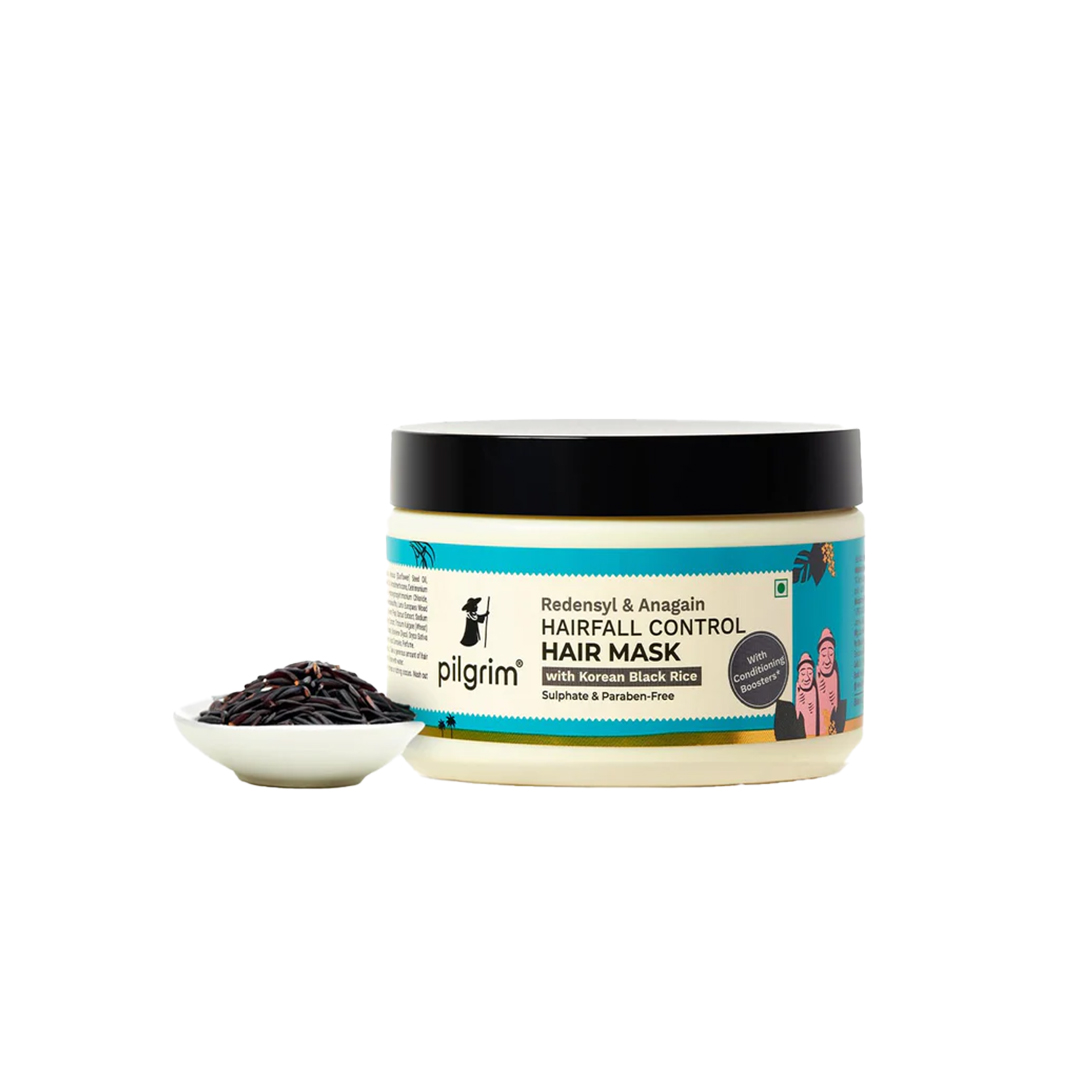 Pilgrim Redensyl & Anagain Hairfall Control Hair Mask with Korean Black Rice