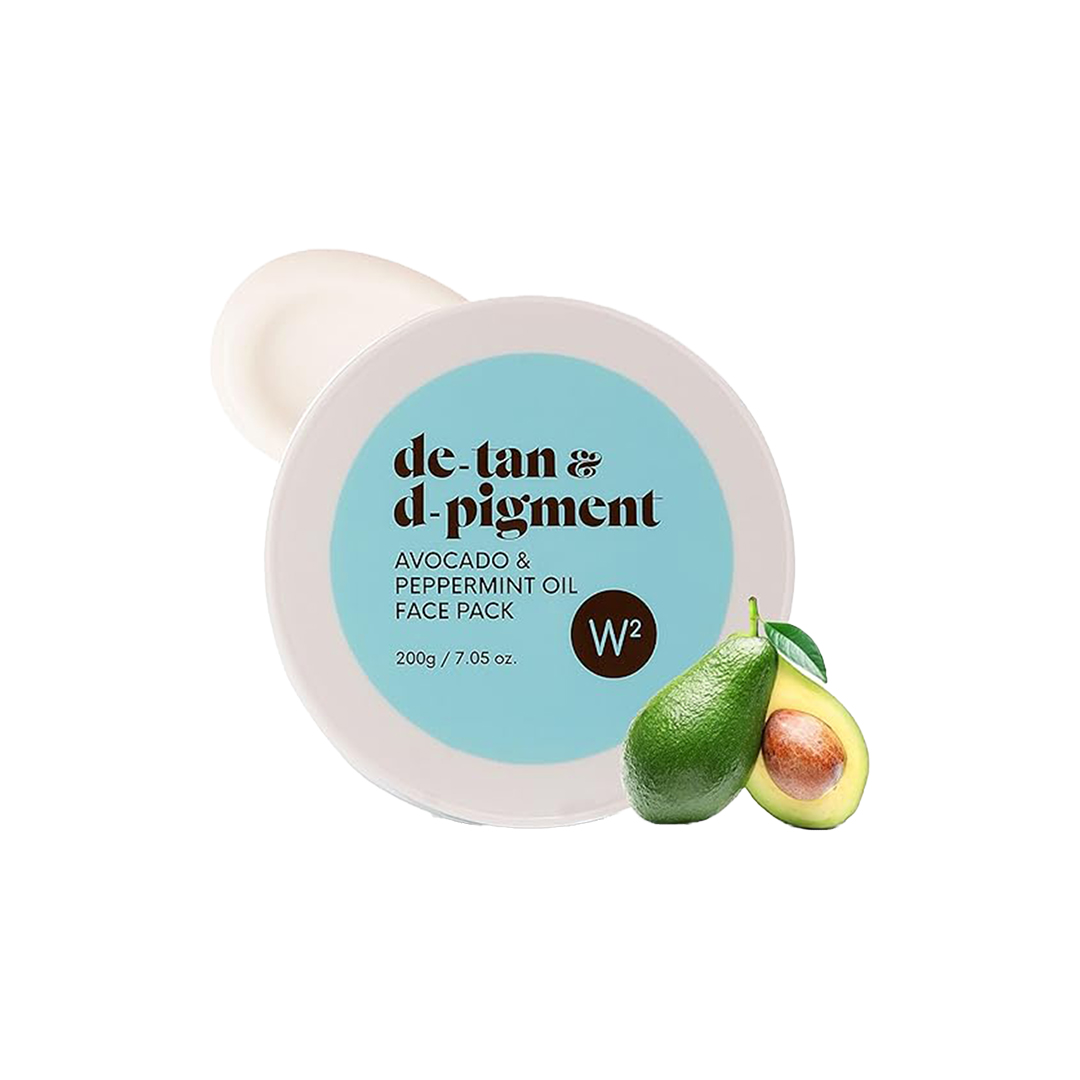 W2 De-Tan & De-Pigment Avocado & Peppermint Oil Face Pack (200g)