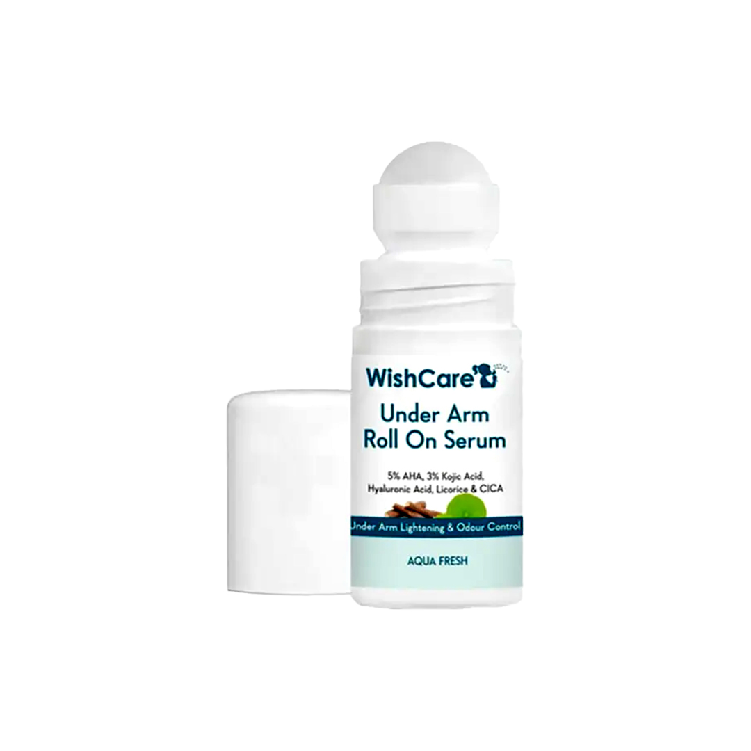 WishCare Underarm Roll On Serum with 5% AHA & 3% Kojic Acid (50ml)